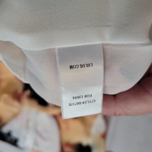 Lulus Size S Watercolor Print Abstract Shift Dress Short Sleeve Modern - Picture 10 of 10